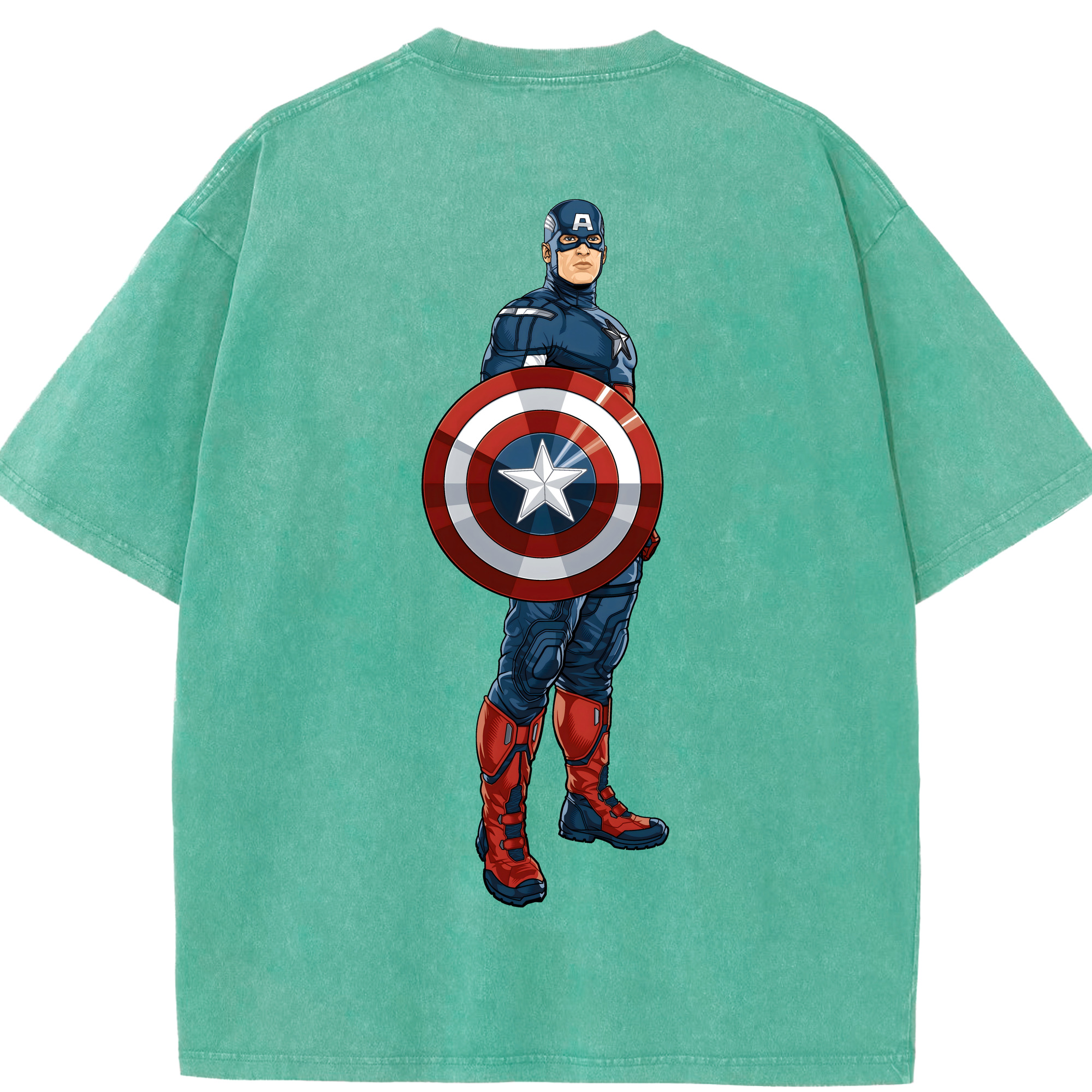 （画像用） アベンジャーズ The Avengers 綿100% ヴィンテージ風 半袖Tシャツ（背面プリント）